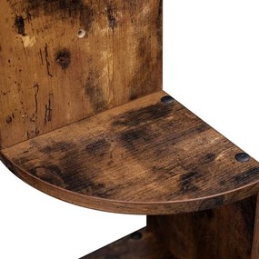 Poliță de perete de colț SNAKE, maro