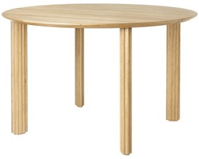 Masă de dining rotundă din lemn masiv de stejar ø 120 cm Comfort Circle – UMAGE