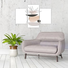 Tablou - Linie de artă flori N⁰1 (90x60 cm)