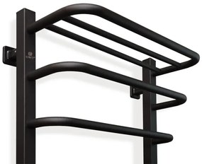 Radiator electric de baie cu termostat FORTIS 350W/230V 80,6 cm IP44 negru dreapta