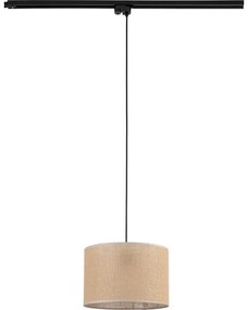 Lustră pe cablu pentru sistem de șină TRACER 1xE27/15W/230V d. 30 cm negru/maro