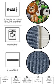 Covor, Woopamuk167, 80x300 cm, Albastru