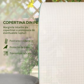 Outsunny Sera de Gradina cu Rafturi din Metal si Copertina din PE, Sera pentre Legume cu Usa Rulou 80x49x160cm, Verde | Aosom Romania