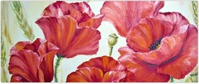 Tablou - Mac - flori (120x50 cm)