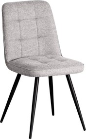 Scaun SUN, gri deschis/negru, stofa clasica/metal, 46x56x86 cm