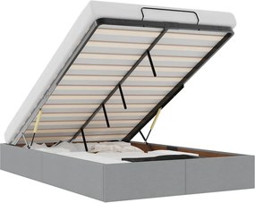 vidaXL Cadru de pat otoman fără saltea țesătură gri deschis 120x190 cm