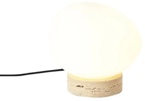 Lampă de masă Japandi bej cu sticlă opal - Sally
