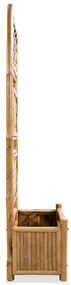 Strat inaltat de gradina cu spalier din bambus, 40 cm 1, 40 cm