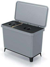 Coș de gunoi, 23 + 10 l, gri