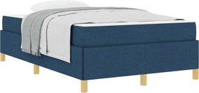 vidaXL Cadru de pat cu saltea albastru 120 x 190 cm țesătură