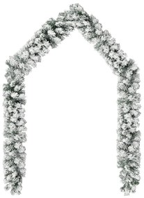 Ghirlanda de Craciun cu zapada, verde, 5 m, PVC