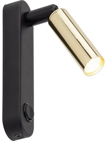 Spot de perete ENZO 1xG9/8W/230V negru/auriu