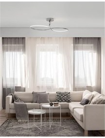 Lustra LED aplicata design modern FUNGO crom NVL-9357085