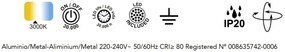 Lustra LED design modern CAPUCCINA 61.5W negru