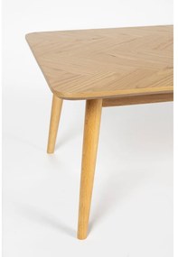 Măsuță de cafea în culoare naturală cu blat cu aspect de lemn de stejar 60x120 cm Fabio – White Label