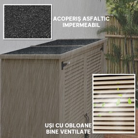 Outsunny Magazie de Gradina din Lemn, Dulap de Depozitare