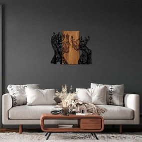 Decorațiune de perete 70x58 cm lemn/metal pomii vieții