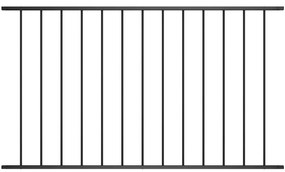 vidaXL Panou de gard din oțel vopsit în câmp electrostatic, 1,63x1 m, negru