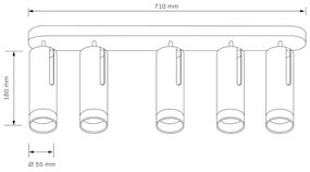 Spot FADO 5xGU10/10W/230V alb