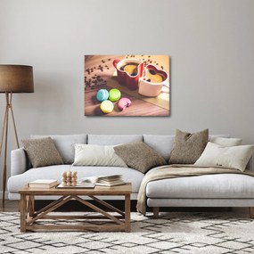 Tablou cu cafea și macarooni (70x50 cm)