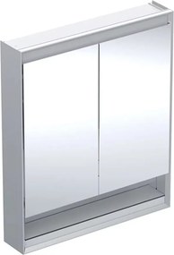 Dulap cu oglinda si nisa Geberit One ComfortLight 75 cm aluminiu eloxat