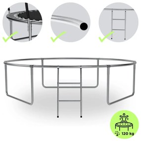 Trambulină de grădină pentru copii, plasă de protecție, construcție stabilă 8FT Ø 252 cm