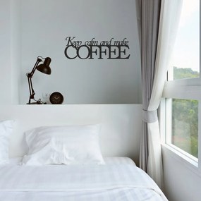 Semn de perete pentru bucătărie Cafea 20 x 60 cm Portocalie