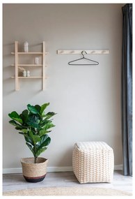 Cuier de perete în culoare naturală din lemn masiv de plop Abano – House Nordic