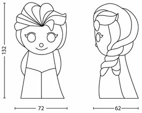 Philips 71768/03/16 - Lampa copii DISNEY FROZEN ELSA LED/2xAAA