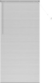 vidaXL Jaluzele venetiene Manual Argintiu 220 x 105 cm Aluminiu