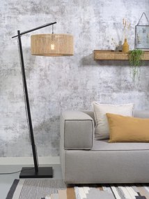 Lampa de podea eco din iuta Iguazu 50cm negru/ natur