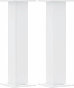 vidaXL Suporturi de plante, 2 buc., alb, 30x30x95 cm, lemn prelucrat