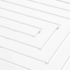 Masa pentru interior/ exterior design LUX din aluminiu Vistamar alb, 240x105cm