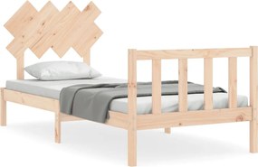 vidaXL Cadru de pat fără saltea, 90x200 cm, lemn masiv pin