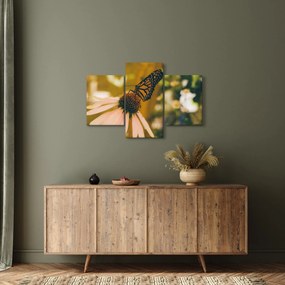 Tablou cu fluture pe floare (90x60 cm)