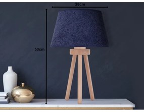 Lampă de masă Duolla BOUCLE 1xE27/15W/230V d. 28 cm albastru/lemn