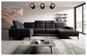 Colțar Neviro 350cm negru