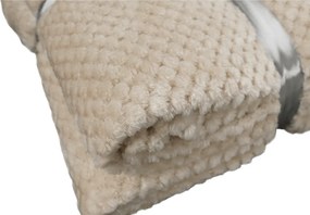 Pătură cu două feţe, bej-gri, 150x200, DEFANA TYP 2