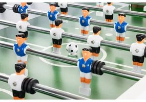 Masă de fotbal profesional Leeds, 140 x 73 x 87 cm, alb
