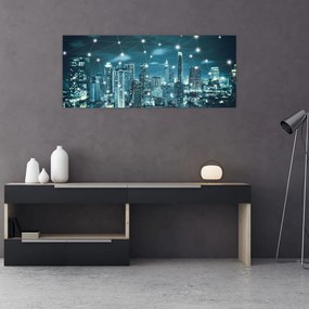 Tablou - Metropolă stălucitoare (120x50 cm)