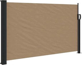 vidaXL Copertină laterală retractabilă, gri taupe, 120 x 600 cm