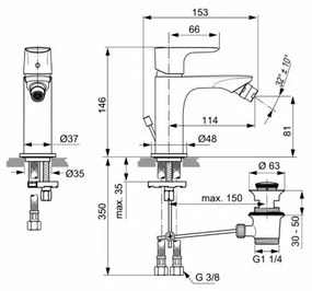 Baterie bideu Ideal Standard Connect Air