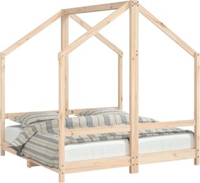 vidaXL Cadru de pat pentru copii, 2x(70x140) cm, lemn masiv de pin
