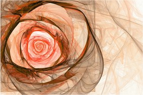 Tablou - Abstract trandafir roz cu fundal alb (90x60 cm)
