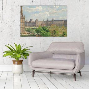 Tablou - Camille Pissarro, Place du Carrousel, Paris, reproducere (90x60 cm)