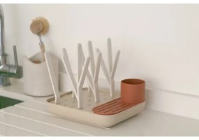 Suport pentru uscarea biberoanelor Beaba bej/portocaliu