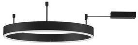 Lustra/Plafoniera LED dimabila design circular MOTIF Black 60cm