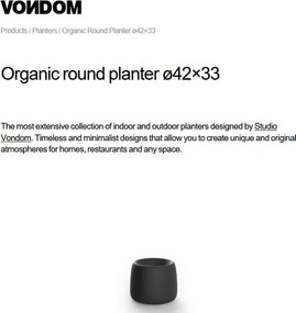 Ghiveci plante design decorativ modern exterior/interior Organic round 42×33cm