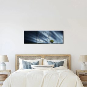 Tablou -Aurora boreală (cu ceas) (90x30 cm)