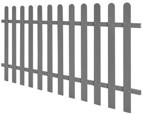 Gard din sipci, 200 x 100 cm, WPC 1, Gri, 100 cm